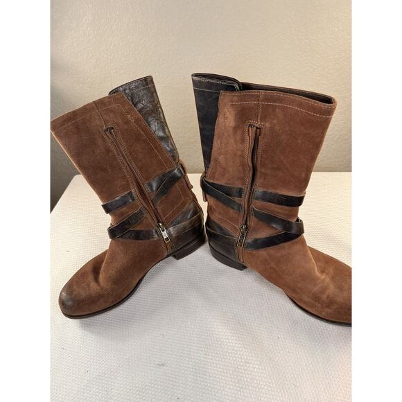 UGG Deanna Suede Leather Moto Boots Size 6‎ - Picture 7 of 10